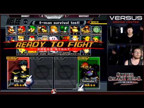VS Weekly 08/07/16 - Winners R2 - Monkey (Marth) vs Whiteout (Ganondorf) - Melee