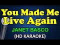 YOU MADE ME LIVE AGAIN Janet Basco HD Karaoke
