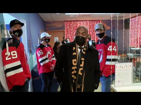 NJ Devils Visit Beth Israel Pediatric Center For Christmas Holiday
