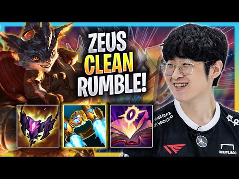 ZEUS IS SO CLEAN WITH RUMBLE! - T1 Zeus Plays Rumble TOP vs Varus! | Season 2023