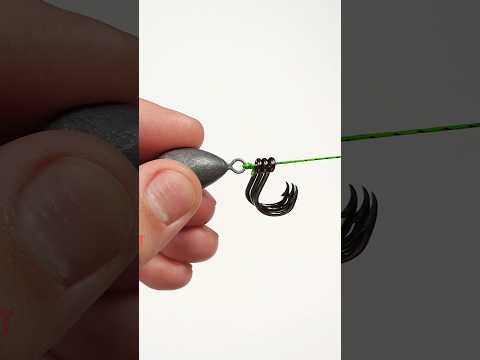 YOU MUST KNOW!!! this EASY WAY to quickly tie multiple hooks!#easyfishing #fishingknot #fishinglife