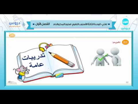 السادس الإبتدائي | الفصل الدراسي الأول 1438 | لغتي | الوحدة الثالثة - اسلوبا المدح والذم