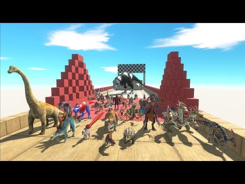 ESCAPE FROM Punisher T-REX - RACE TO ESCAPE FROM MONSTER - Animal Revolt Battle Simulator