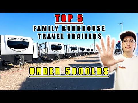 THE BEST TOP 5 FAMILY TRAVEL TRAILERS WITH BUNKBEDS UNDER 5000LBS. SLEEPS 6-8