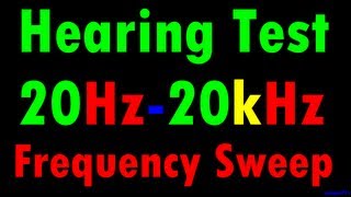 Hearing Test - 20 Hz to 20 kHz Frequency Sweep