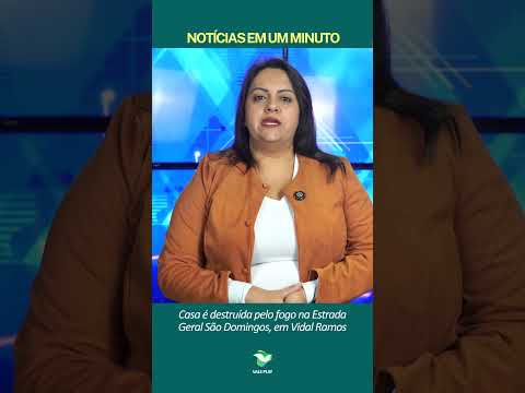 Vidal Ramos: Incêndio destrói casa de aluguel de 66m² na Estrada Geral São Domingos