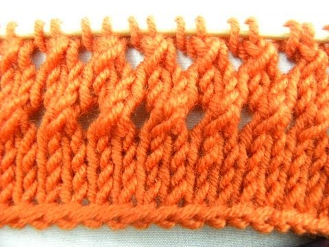 Knitting - eyelet row or eyelet round