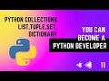 13 Python Collections List Tuple Set Dictionary Python Tutorial Series EMC Academy
