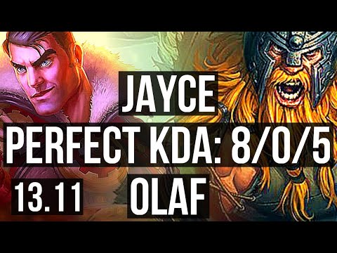 JAYCE vs OLAF (TOP) | 8/0/5, Legendary | KR Master | 13.11
