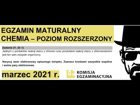 ZADANIE 21 CKE 2021 MARZEC PRÓBNA WZÓR ELEKTRONOWY. CHEMIA ORGANICZNA. MATURA