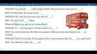 LUYỆN NGHE FLYERS- FLYERS 9- TEST 2.4- FILL IN THE BLANKS