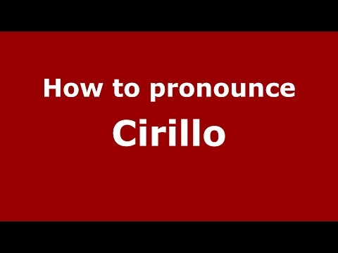 How to pronounce Cirillo (Spanish/Argentina) - PronounceNames.com