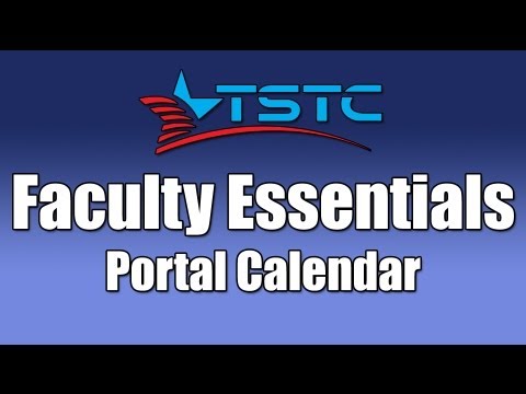 Faculty Essentials Portal Calendar