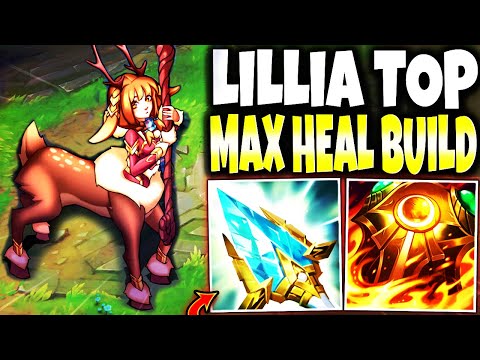 My NEW IMMORTAL (Max HEAL) LILLIA TOP Season 13 Build is UNSTOPPABLE 🔥 LoL Top Lillia s13 Gameplay