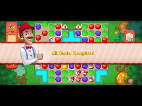 Gardenscapes Level 4110 (Red Level - Hard Level) NO BOOSTER