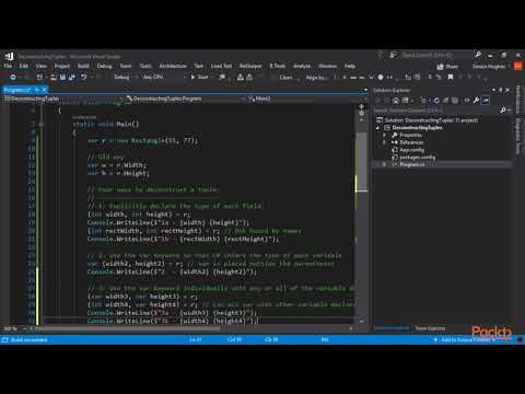C 7 x Tips Tricks and Techniques Using Deconstruction for Tuples Types in C 7 | packtpub com