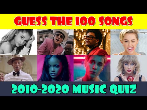 Guess the Song | 2010-2020 Music Quiz | 100 Songs!