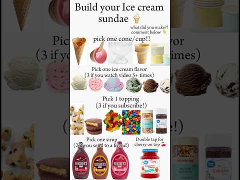 🍦Build Your Ice Cream Sundae! #shorts #explore  #pick #icecream #sundaeicecream