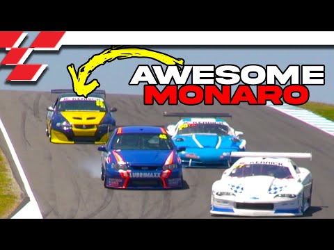 Awesome Holden Monaro Charges through pack!