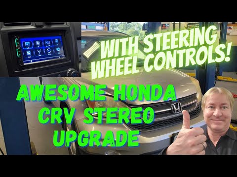 How to replace a 2007-2011 Honda CRV stereo. Upgrade! Steering wheel controls, CarPlay, MirrorLink