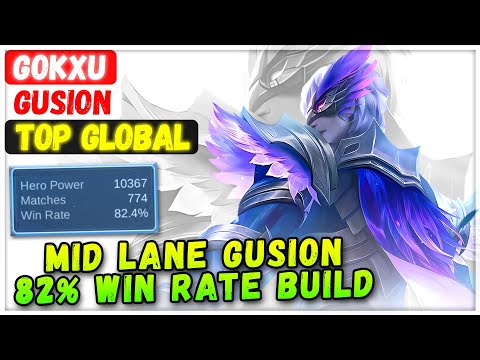 Mid Lane Gusion 82% Win Rate Build [ Top Global Gusion ] Gokxu - Mobile Legends Emblem And Build