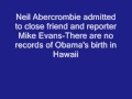 Abercrombie Admits There Are No Obama Birth.