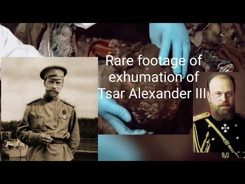 Rare footage of the exhumation of Tsar Alexander III