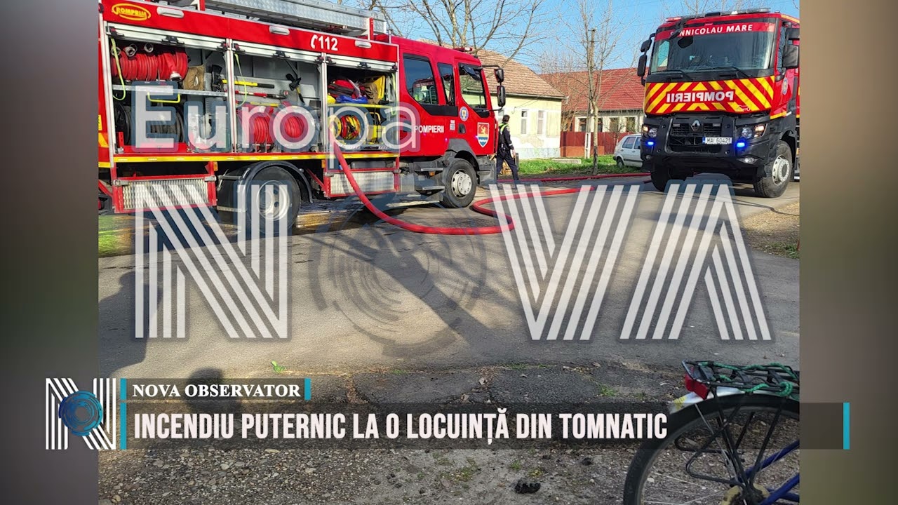Incendiu puternic la o locuință din Tomnatic