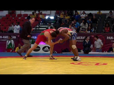 Qualification GR - 59 kg: Maykel ANACHE LAMOUTH (CUB) df. Diego ROMANELLI (BRA) by TF, 9-0