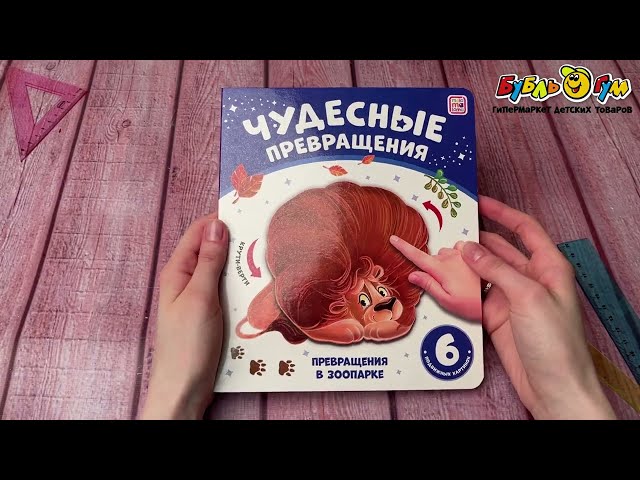 Книга Превращения в зоопарке с подвижными картинками 6шт - видео