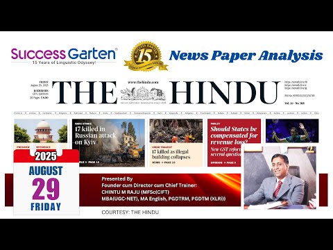 Newspaper Analysis - The Hindu Daily, Chintu M Raju!