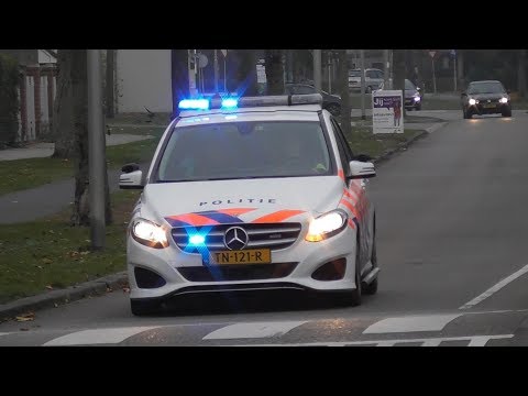 Prio 1 Politie Mercedes Benz B-Klasse met spoed in Oss