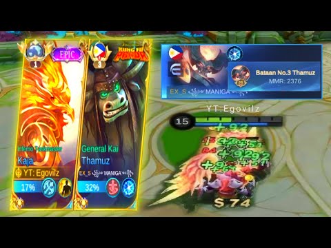 I MET TOP3 BATAAN THAMUZ IN RANK GAME #mlbb #thamuz #kaja