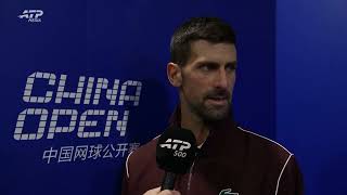 "I know how it feels to be disqualified" Djokovic on Medvedev hitting spectator with ball｜China Open