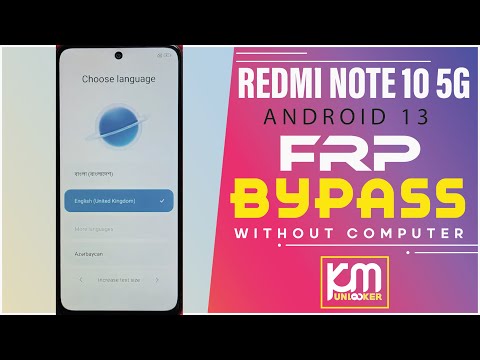 Redmi Note 10 5G FRP Bypass Android 13 MIUI 14 | Gmail/Google Account Unlock Redmi Note 10 5G FRP