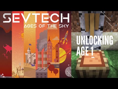 SevTech Ages of the Sky E02 - Overpowered Totemic and Unlocking Age 1