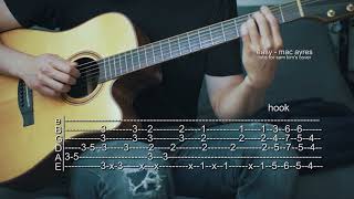 Video thumbnail of "How to Play Easy - Mac Ayres - Guitar Tabs (Sam Kim Version)"