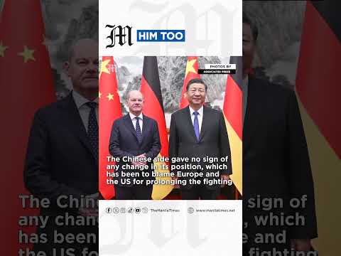German chancellor presses China on Russia's invasion of Ukraine