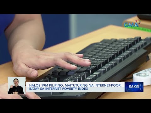Halos 19M Pilipino, maituturing na internet-poor, batay sa Internet poverty index Saksi