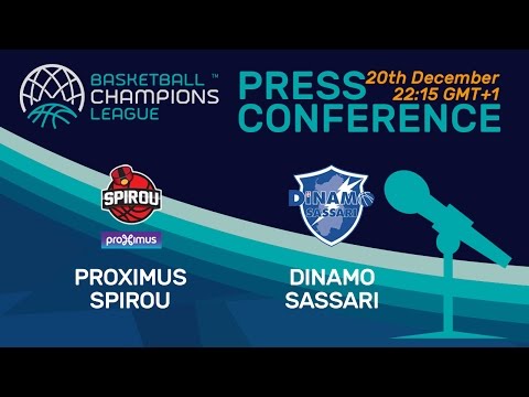 Proximus Spirou v Dinamo Sassari - Press Conference - Basketball Champions League
