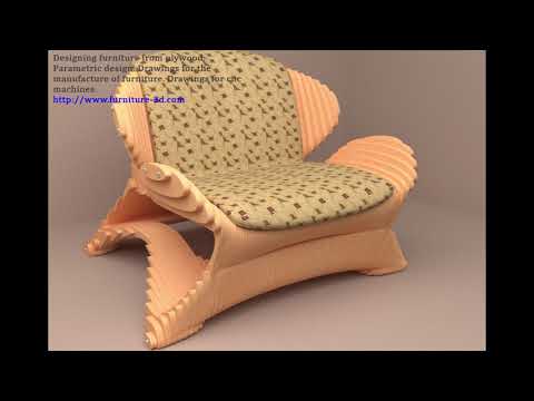 Designing furniture from plywood. Parametric design.