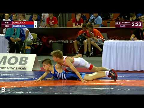 Qual. GR - 44 kg: A. ERKKOLA (FIN) v. A. KYZIRIDIS (GRE)