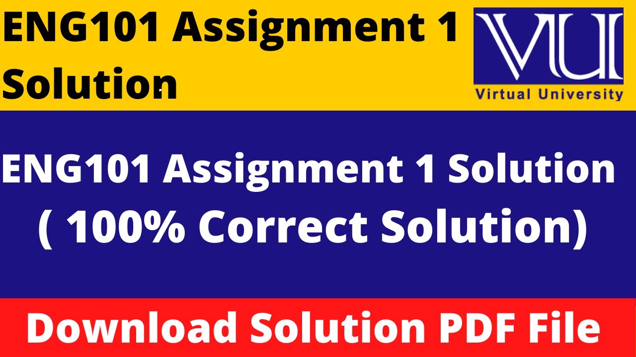 eng101 assignment 1 solution 2023 || Download File in  PDF