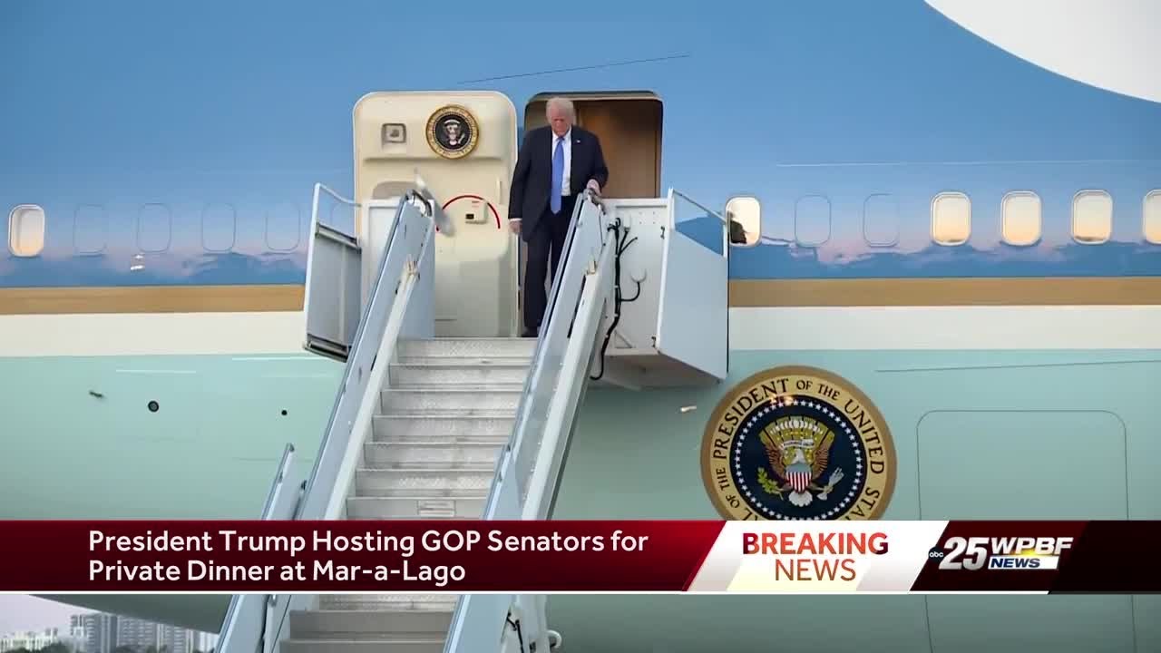 President Trump arrives at Palm Beach International Airport