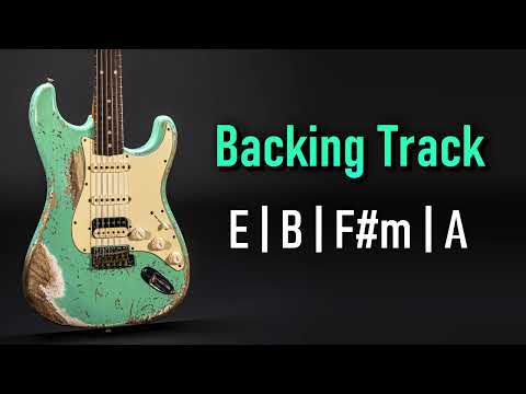 Rock Pop BACKING TRACK E Major | E B F#m A | 80 BPM | Guitar Backing Track