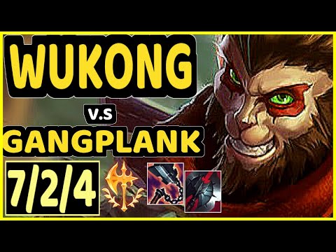 WUKONG vs GANGPLANK - 7/2/4 KDA TOP CHALLENGER GAMEPLAY - NA
