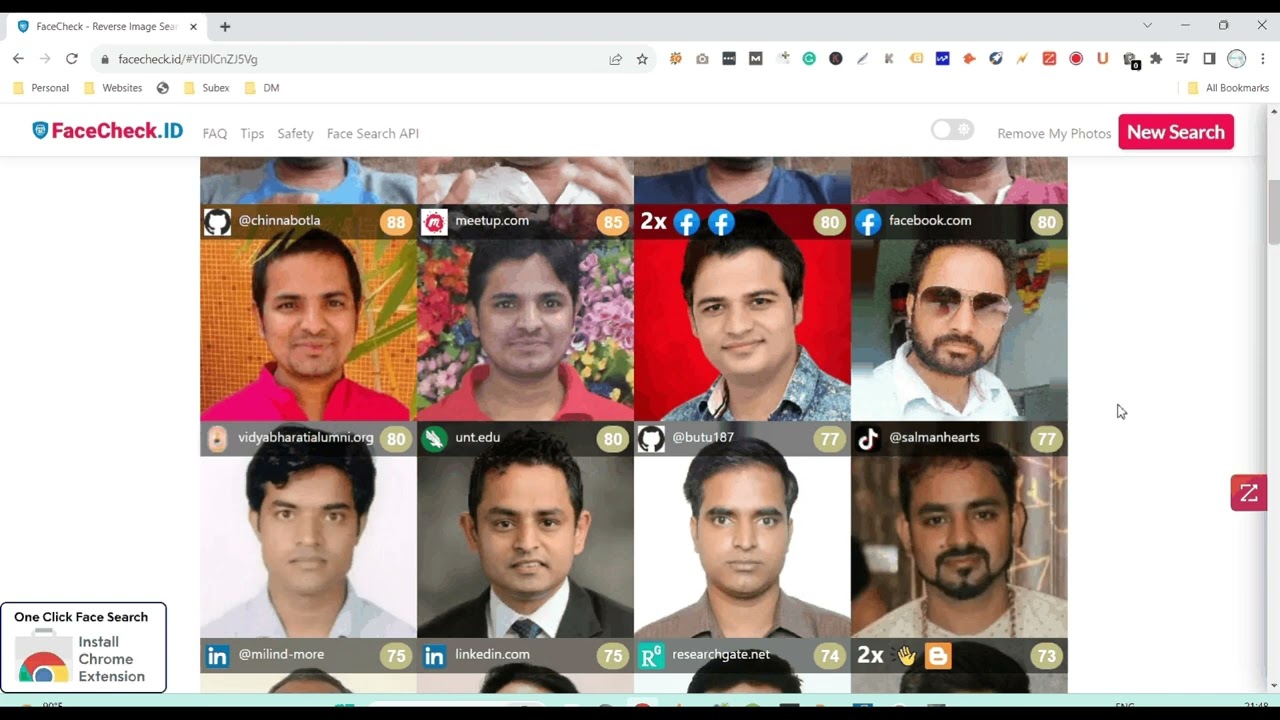 FaceCheck ID tutorial