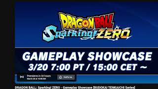 DRAGON BALL SPARKING ZERO TRAILER 3 &  GAMEPLAY SHOWCASE ANNOUNCEMENT(W/DATE & TIME)