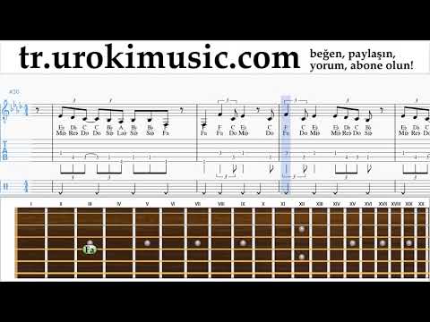 Gitar dersleri Ariana Grande - Breathin Notalar Eğitim um-ih723