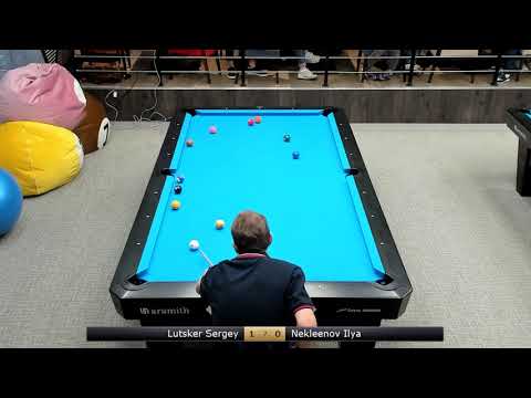 Semifinal S. Lutsker vs I. Nekleenov Russia Open 10-ball 2019. 6 tour. No sound